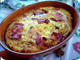 Clafoutis bacon, feta et oignons