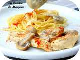 Filets de poulet facon stroganoff (sauce cognac)