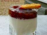 Panacotta à l'agar agar, extrait d'amande et confiture de figue