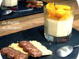 Panacotta chocolat blanc et mangue fraiche