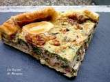 Quiche épinards, lardons et chèvre