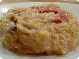 Risotto aux champignons et jambon de pays