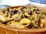 Tajine de Poulet à l'aubergine et citrons confits