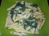 Penne au gorgonzola et epinards (Thermomix)