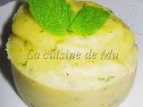 Purée de pommes de terre courgettes et menthe