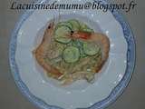 Pâtes sauce courgette et gambas au citron - 4 personnes