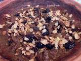 Tajine de boeuf aux pruneaux confits et amandes