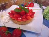 Tartelettes aux fraises sur crème diplomate