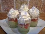 Verrine d'avocat au chèvre doux et sa chantilly au paprika