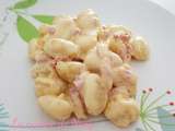 Gnocchi sauce cheddar et lardons