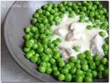 Fricassée de Poulet, Crème à la moutarde et Petits pois