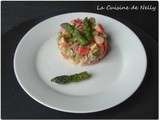 Tartare d'Avocat et d'Asperges aux Crevettes