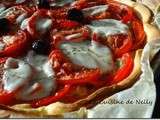 Tarte Fine au Thon, Poivron rouge, Tomate et Mozzarella