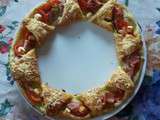 Tarte aux legumes et jambon en couronne ( sans thermomix)