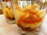 Verrine spéculos, pommes et son caramel gourmand