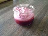 Verrine de duo de betterave/framboises