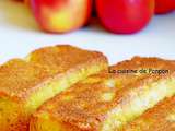 Cake aux pommes, poudre d'amande et poudre d'écorce de combava