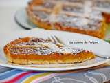 Crostata aux prunes et amandes parfumée au Patxaran, sans oeufs, sans beurre