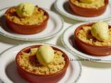 Crumble pommes et sa boule de glace vanille