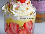 Verrine de fraises à la crème anisée et spéculoos