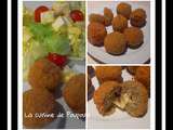 Boulettes d'aubergines au couer de mozzarella au thermomix ou sans