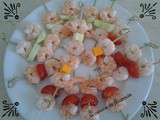 Brochettes crevettes