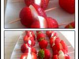 Brochettes de fraises mozza