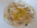 Carpaccio de Saint Jacques au citron vert