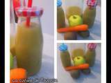 Jus de fruits Kiwi, pommes et carottes au thermomix ou sans