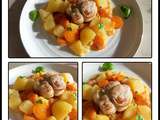 Paupiettes de veau pommes de terre et carottes