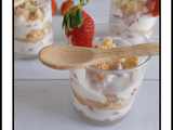 Verrine de fromage blanc et fraise