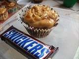 Cupcakes arachide version snickers