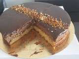 Entremet au chocolat et caramel beurre salé