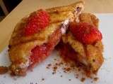 Croque fraise, nougat et speculoos