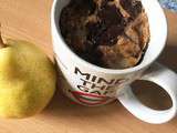 Mug cake poire chocolat sans matière grasse