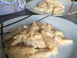 Pasta magiques asperges, bacon et boursin