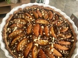 Tarte abricot chocolat et noisette