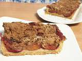 Tarte aux quetsches et crumble cannelle