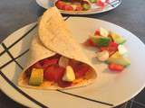 Wraps frais pesto, tomate, avocat, mozzarella et jambon cru