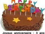 Joyeux bloganniversaire #3ans