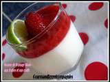 Mousse de fromage blanc aux fraises et son coulis