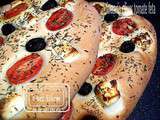 Foccacia aux olives tomates et feta