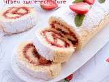 Gateau roule a la confiture de fraise