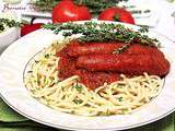 Pates aux Merguez,Spaghetti aux Merguez