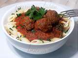 Pates penne aux boulettes