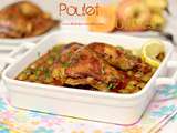 Poulet roti aux olives