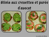 Blinis aux crevettes et purée d'avocat