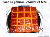 Cake au poivron, chorizo et féta