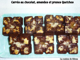 Carrés au chocolat, amandes et prunes quetsches