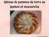 Gâteau de pommes de terre, jambon et mozzarella